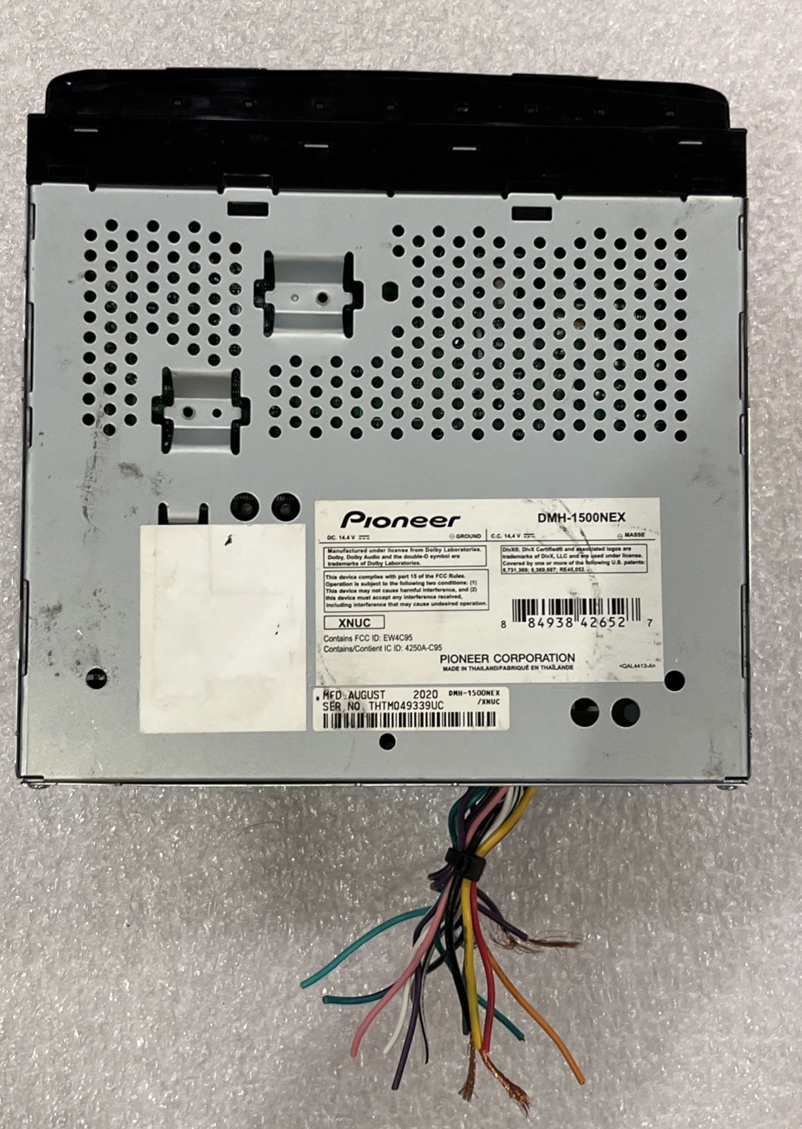 PIONEER DMH-1500NEX Touchscreen Bluetooth USB CD DVD Player