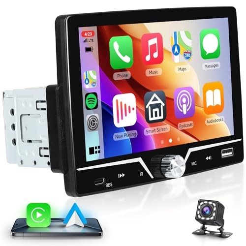 Single Din Car Stereo Carplay Android Auto, 7 Inch HD Touch Screen Car Radio