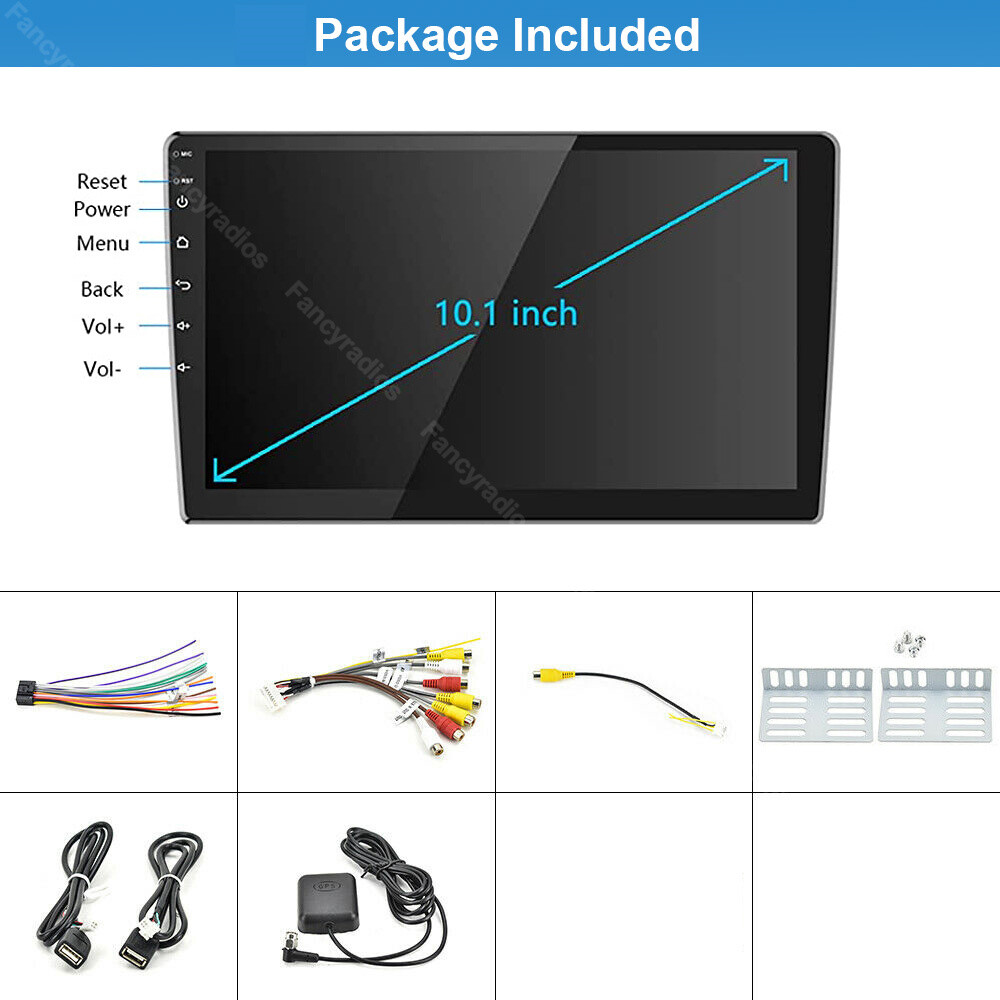 10.1″ Car Stereo 4+64GB Android 13 Double 2Din Apple CarPlay Auto Radio GPS Navi