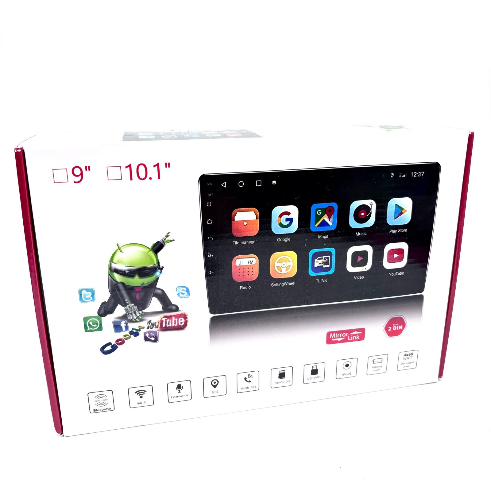New Double Din 10.1 inch Display Touchscreen With Built In Bluetooth Dash Unit