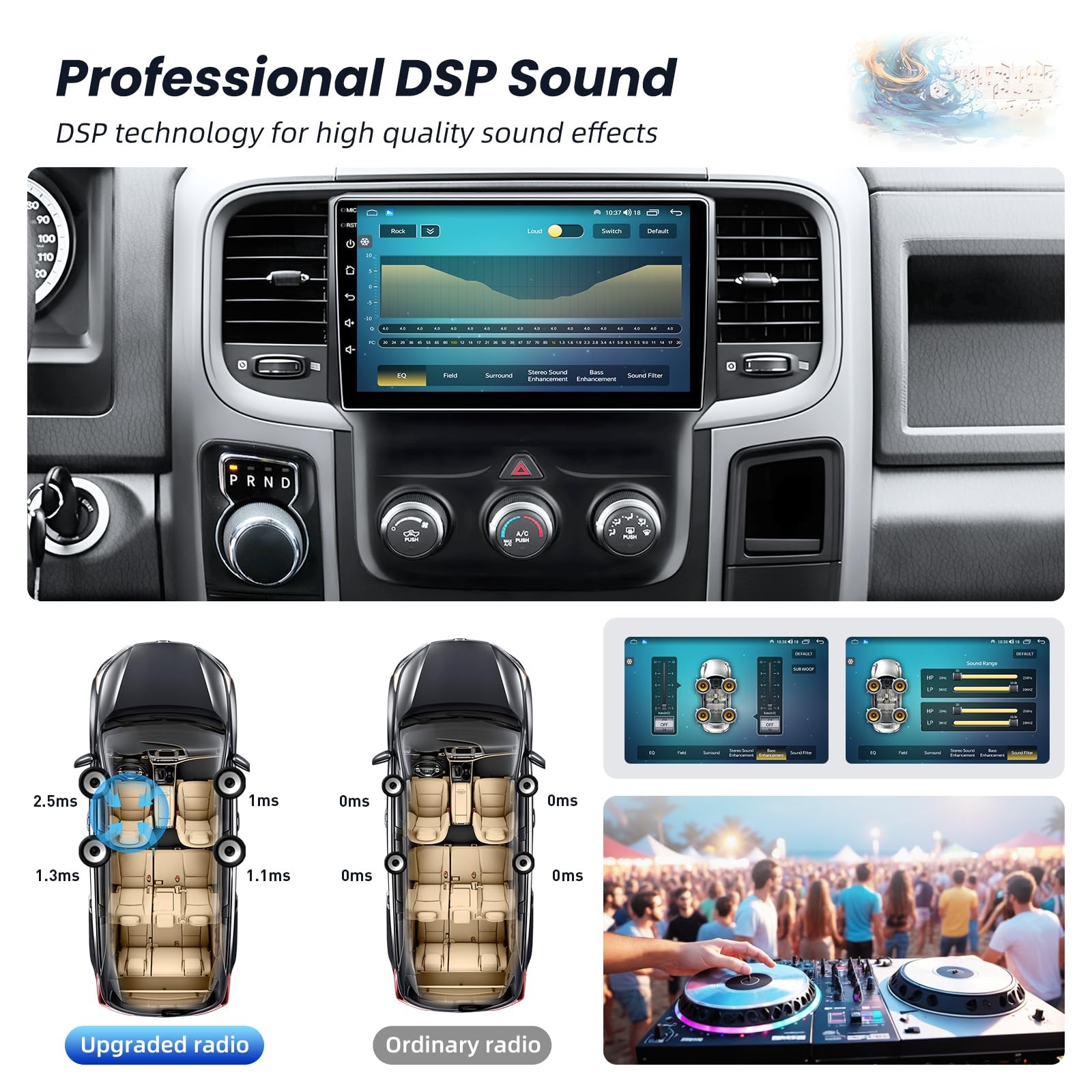 32g For Dodge Ram 2013-2019 1500 2500 3500 Android Stereo Radio CarPlay 1280*800