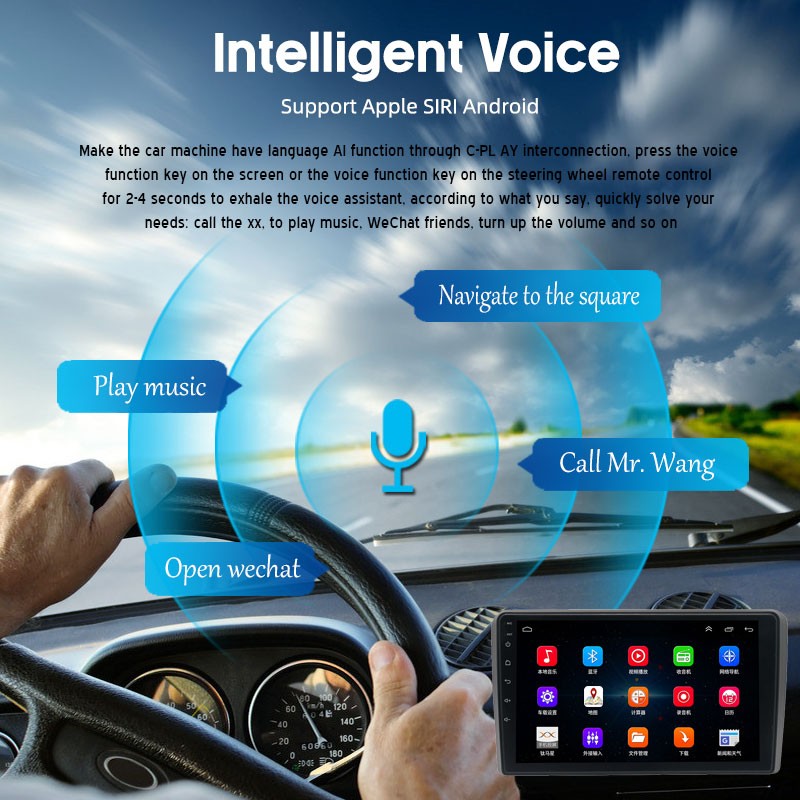 Car Radio 9 Inch 2Din Android Wireless Carplay Stereo GPS Navigation