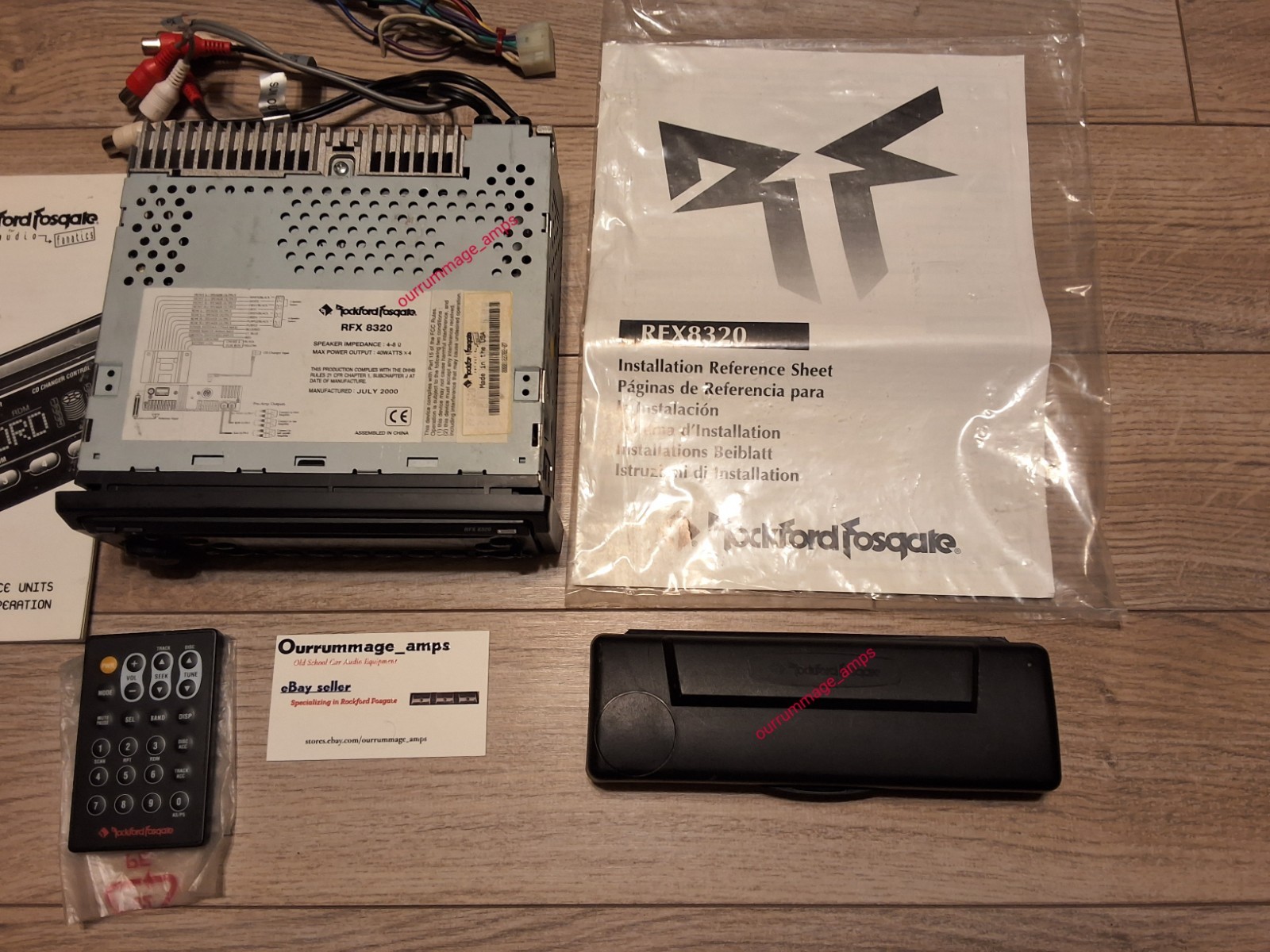 Rockford Fosgate RFX-8320 Car Audio CD PLAYER OLD SCHOOL W/Remote