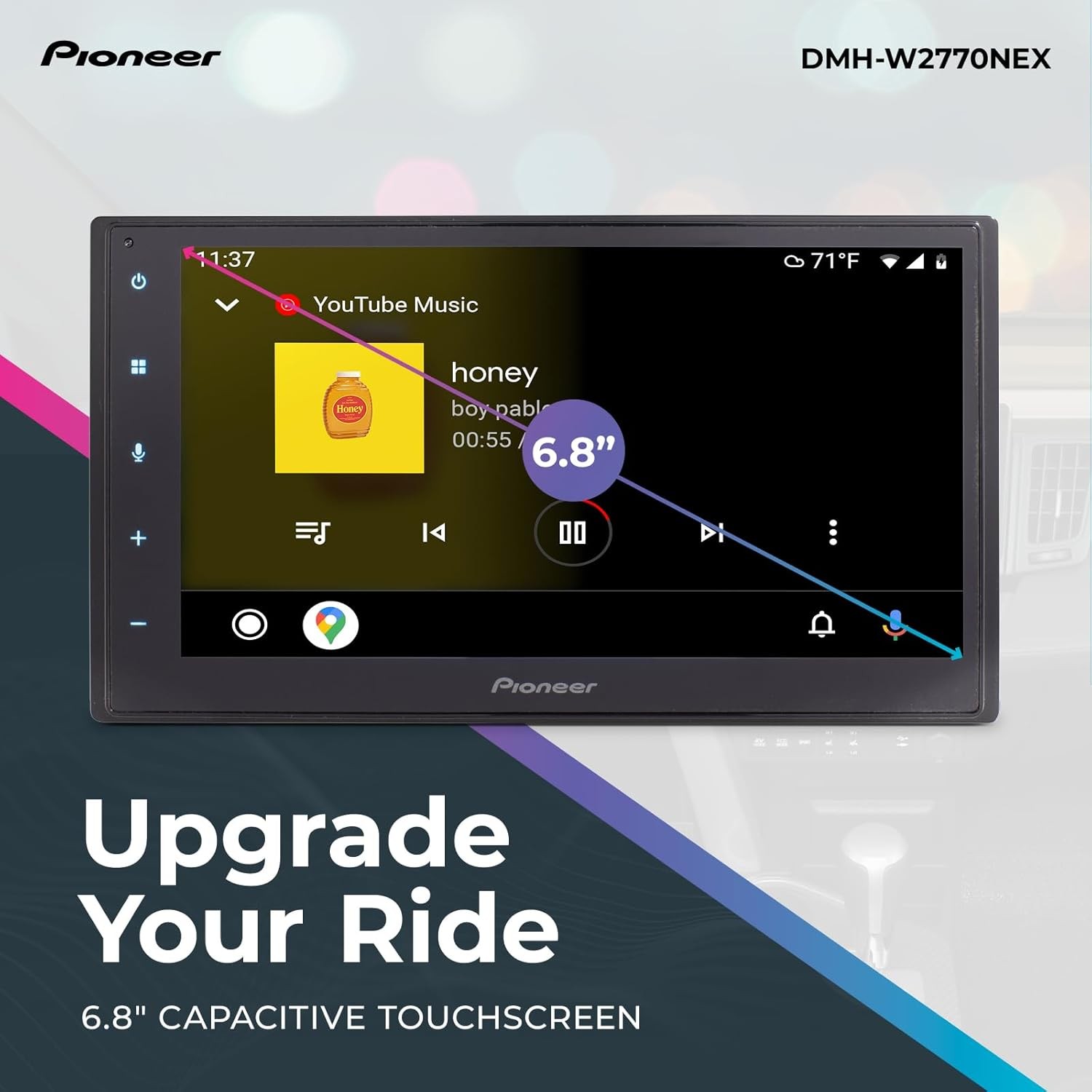 Pioneer DMH-W2770NEX 6.8 Inch Double Din CarPlay Android Auto