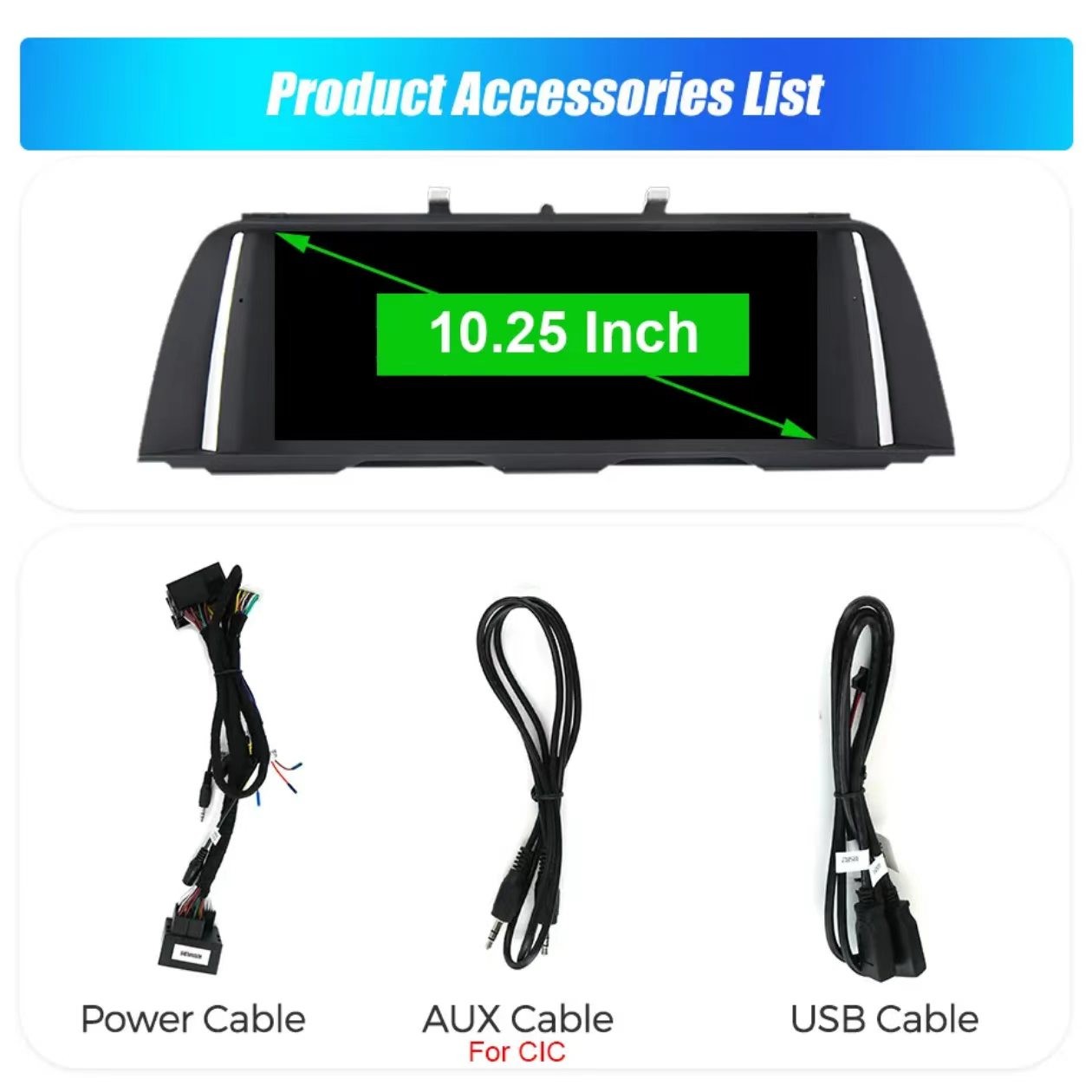 For BMW 5er F10 F11 2009-2012 CIC System 10.25” Car Linux Screen Radio Carplay