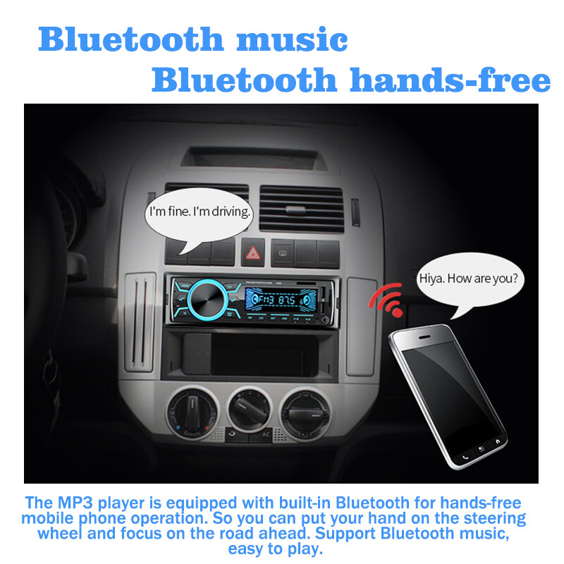 Single Din Car Radio Bluetooth/FM/2USB/AUX/Fast Charge/Romote Control MP3 Player