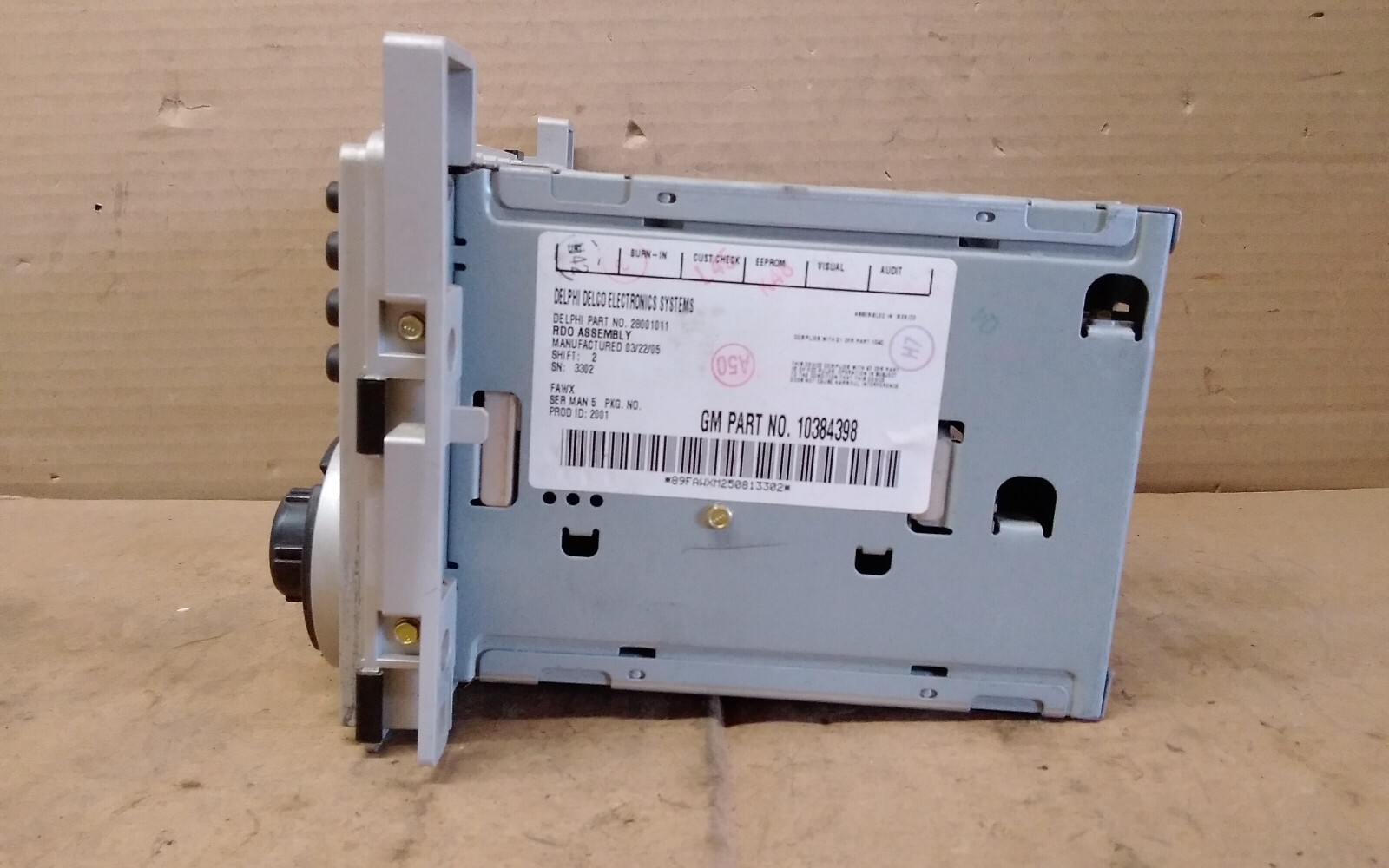 2005 CHEVROLET EQUINOX AM FM CD RADIO (OPT U1C) ID- 10384398 (OPT U1C)