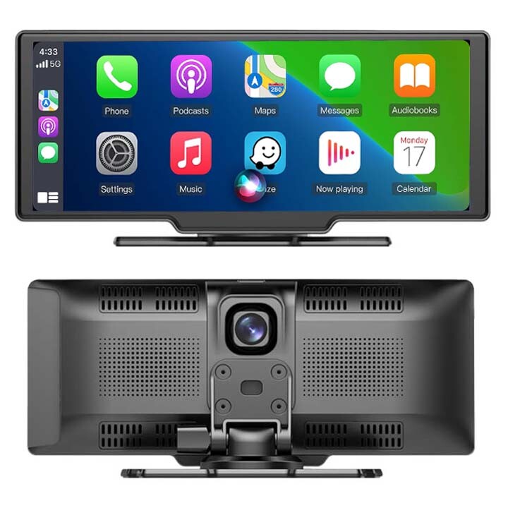 Portable 10″Car Stereo Wireless Android Auto Carplay Multimedia Bluetooth Player