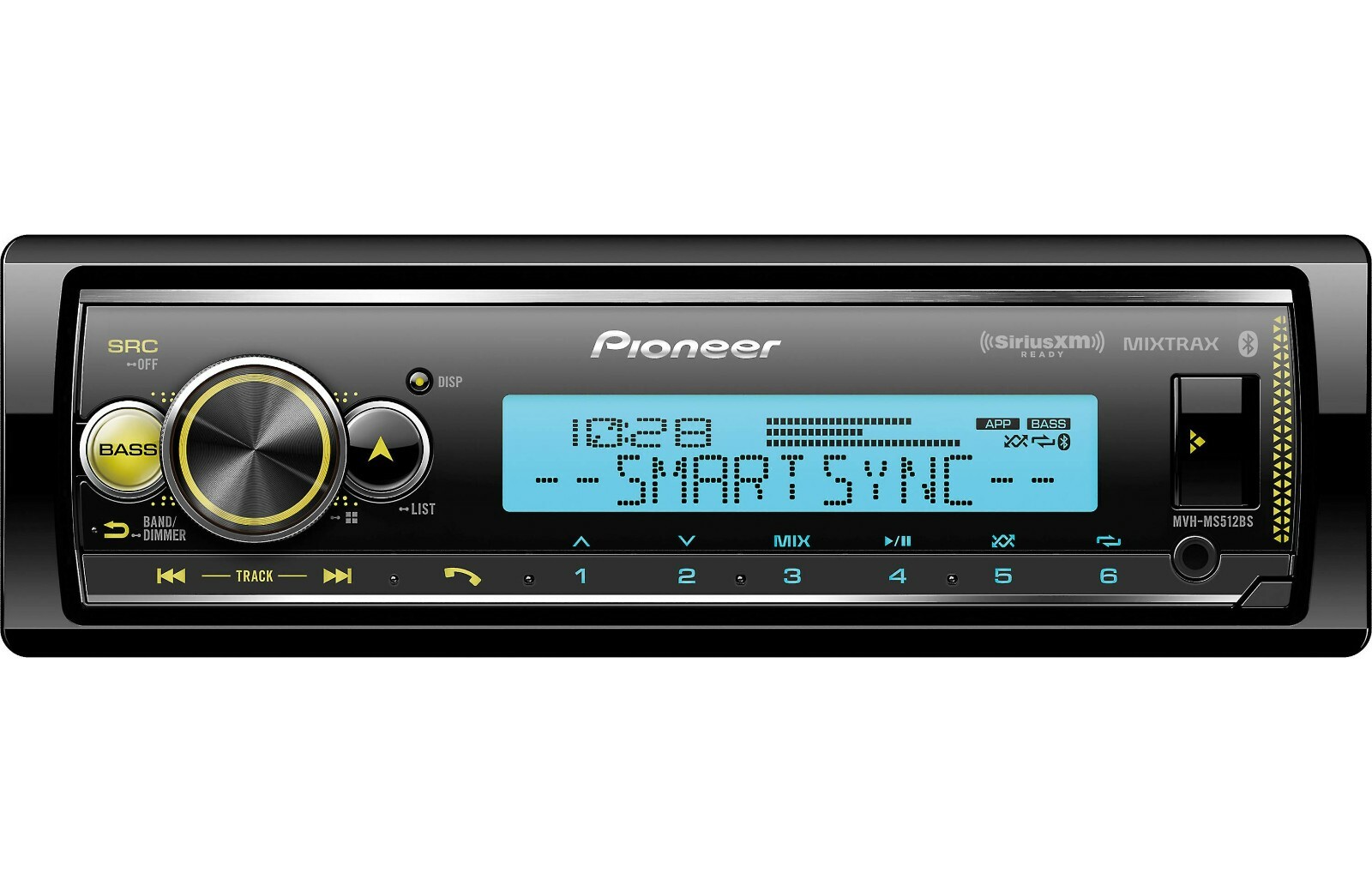 PIONEER MVH-MS512BS Marine Digital Media Receiver AUX USB EQ Bluetooth iPhone