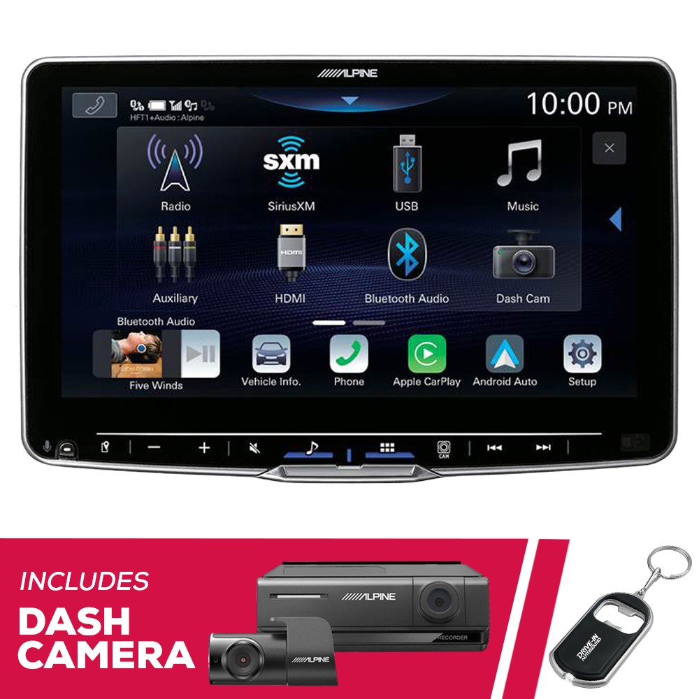 Alpine ILX-F509 9″ 1-DIN Multimedia with HD Night Vision Dash Camera