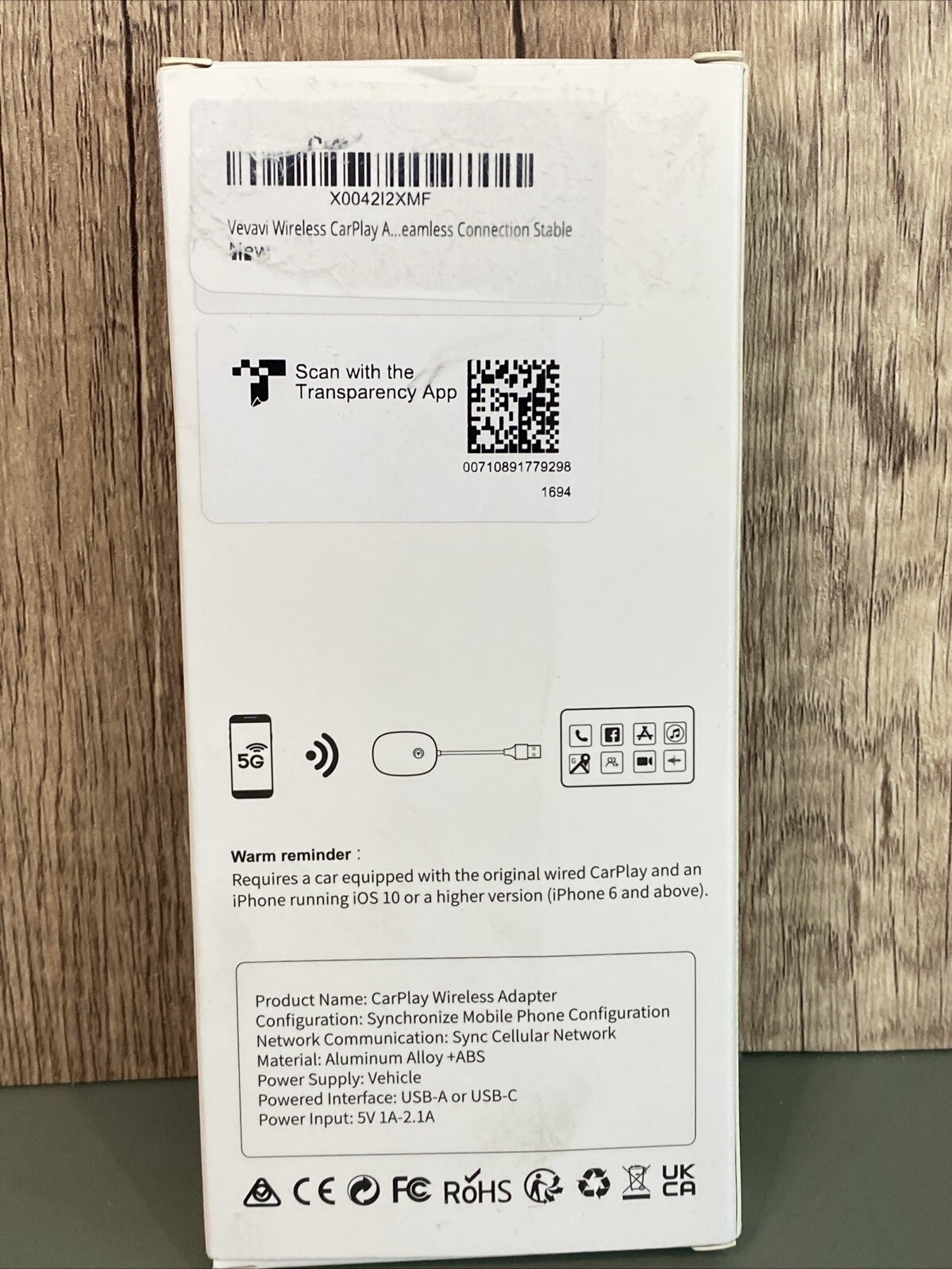 Wireless CarPlay Adapter 2024 Upgraded, Converts Factory Wired-iPhone Compatible