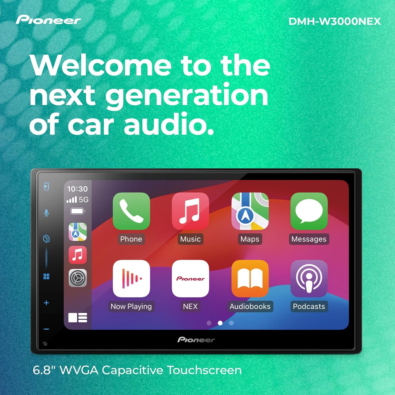 DMH-W3000NEX 6.8″ Double Din Multimedia Digital Media Receiver, Wireless Apple C