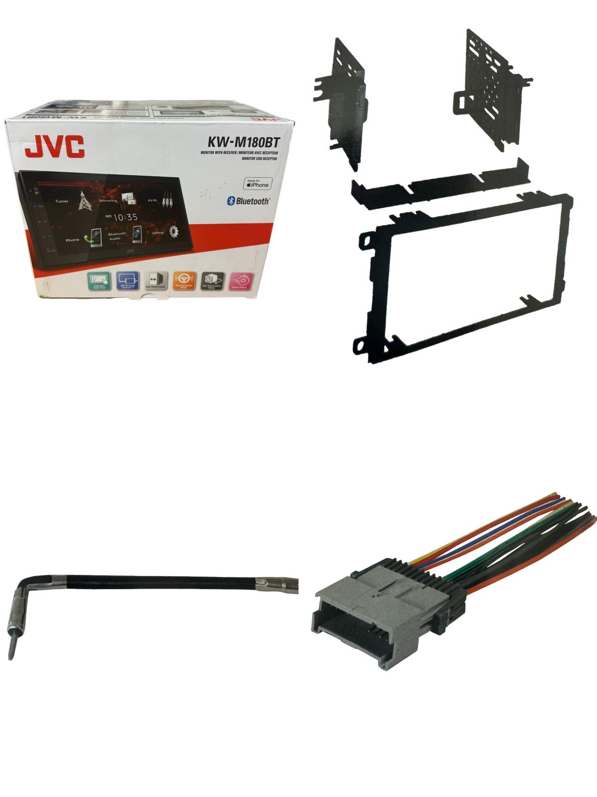2Din Jvc Package car stereo dash radio kit Bluetooth for Buick RAINIER 2004-2007