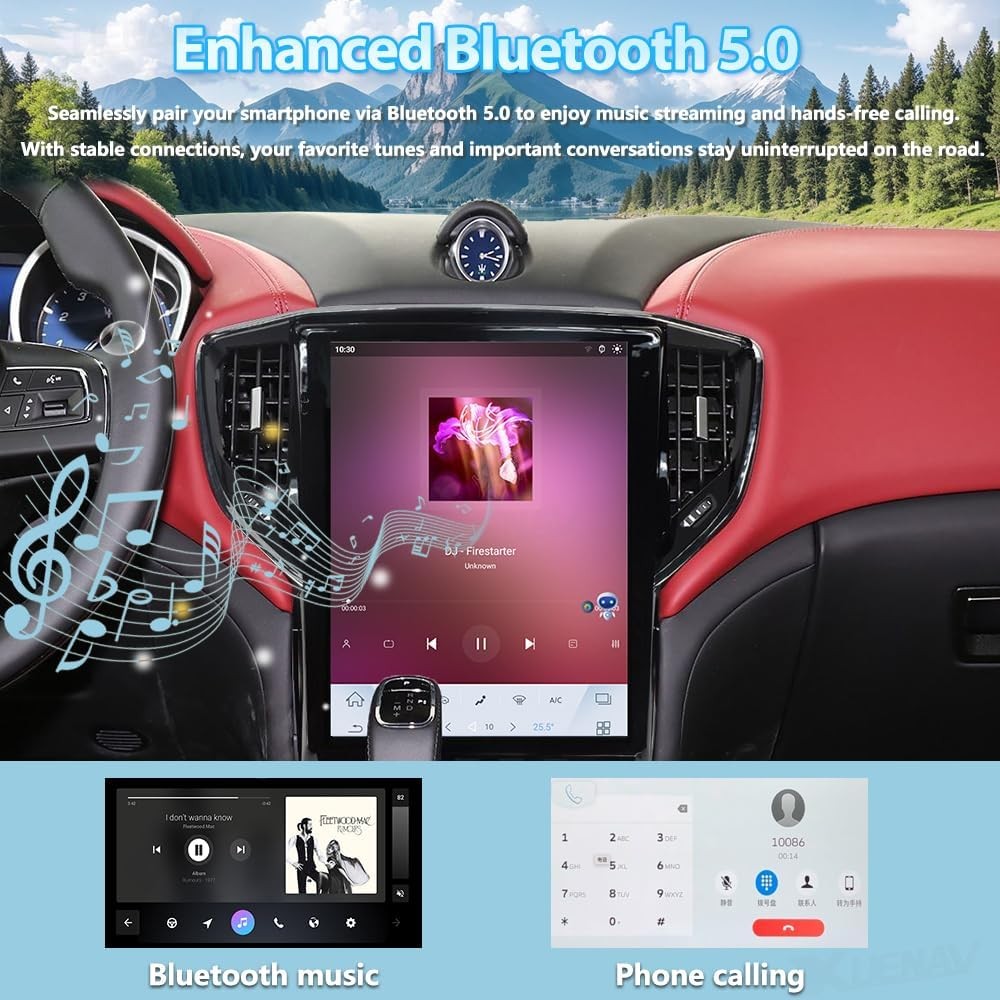 12.1″ Android Navigation Car Gps Stereo Tesla Style For Maserati Ghibli 2014~19