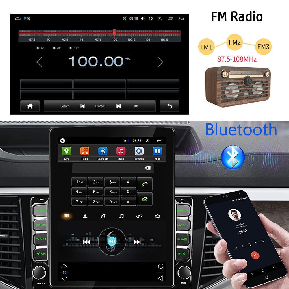 9.7″ Android 13 For CarPlay Radio Estéreo Para Coche GPS Doble 2Din WiFi Auto