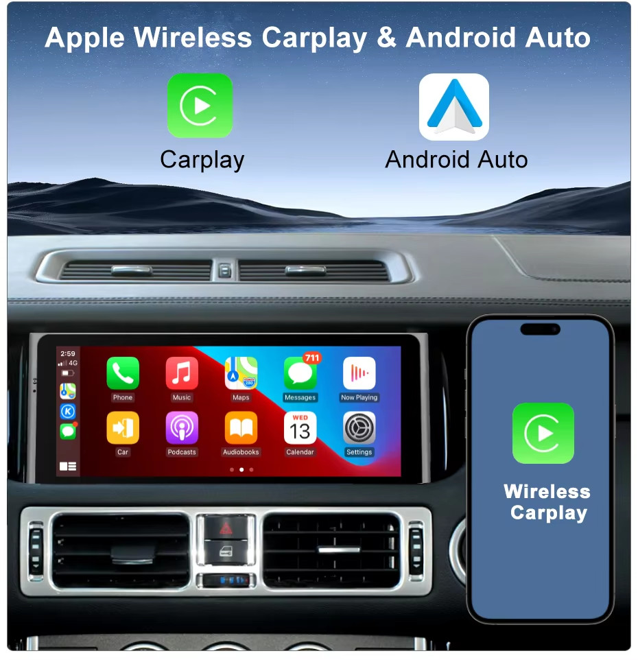 10.25″ Vertical Android Radio For Land Range Rover V8 L322 2002-2004 4+46GB
