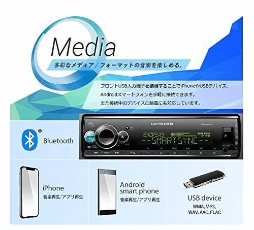 Pioneer Carrozzeria MVH-6600 1DIN Bluetooth USB Car Audio DSP NEW