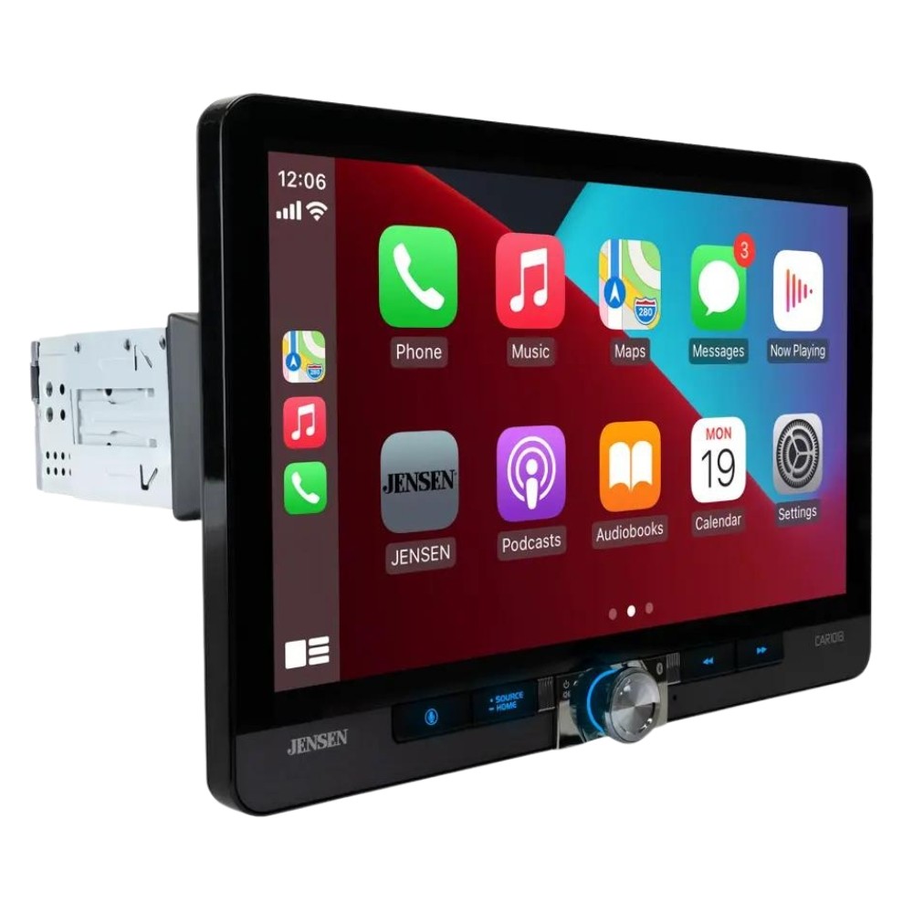 Jensen CAR1013 10.1″ 1-DIN/2-DIN Digital Multimedia with Backup Camera