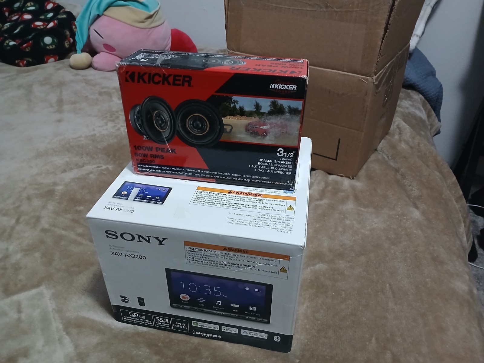 Sony XAV-AX3200 and Kicker Tweeters Car Audio