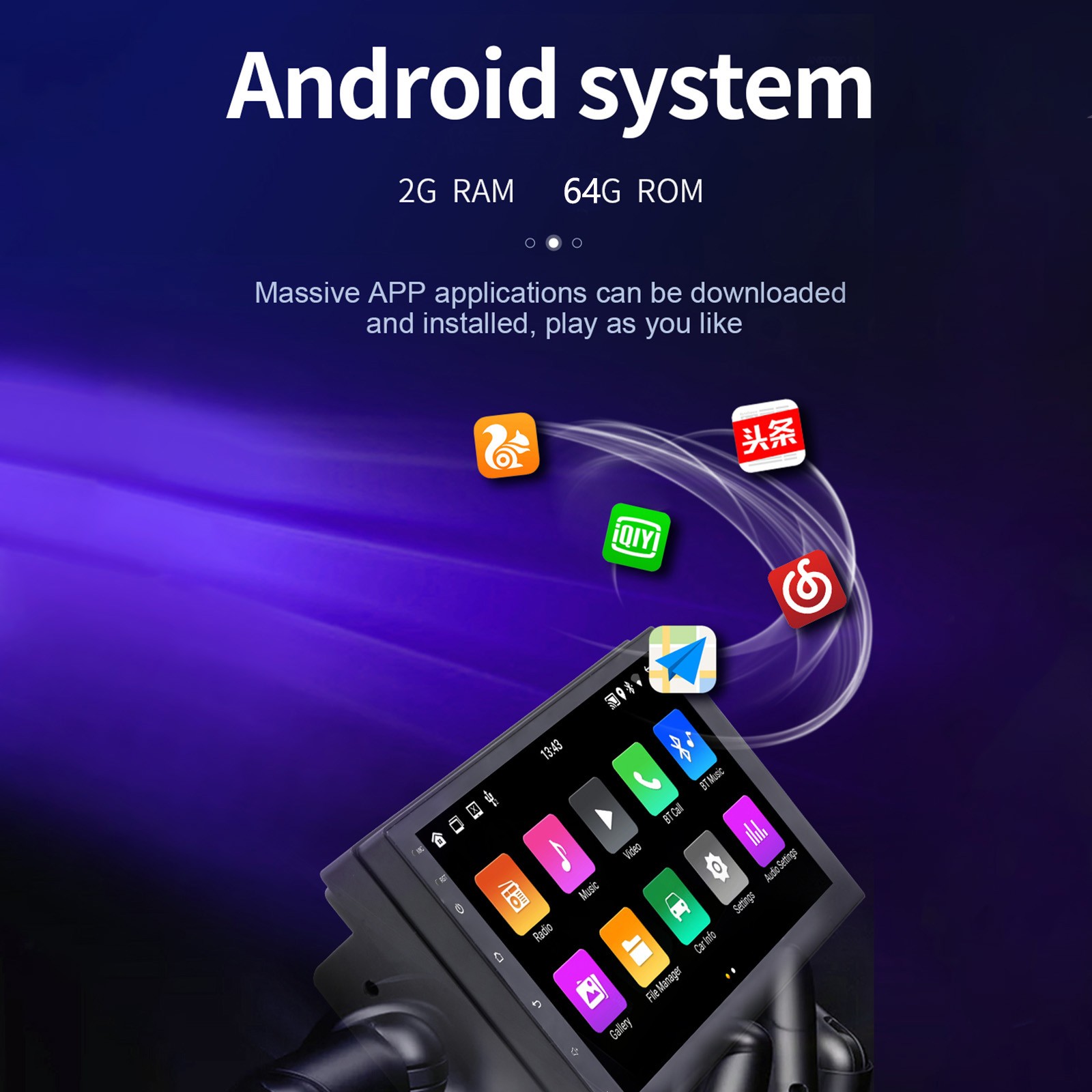 7″ Android 10 GPS WiFi Bluetooth Car Stereo MP5 Player Carplay + 4 LED Camera