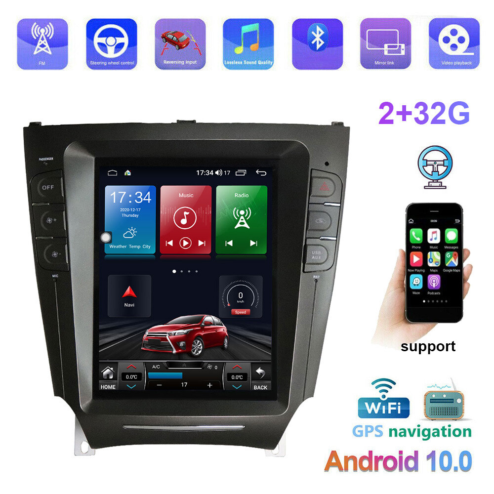For LEXUS IS250 300 350 2006-2011 Car Stereo Radio Player GPS Android Navi 2+32G