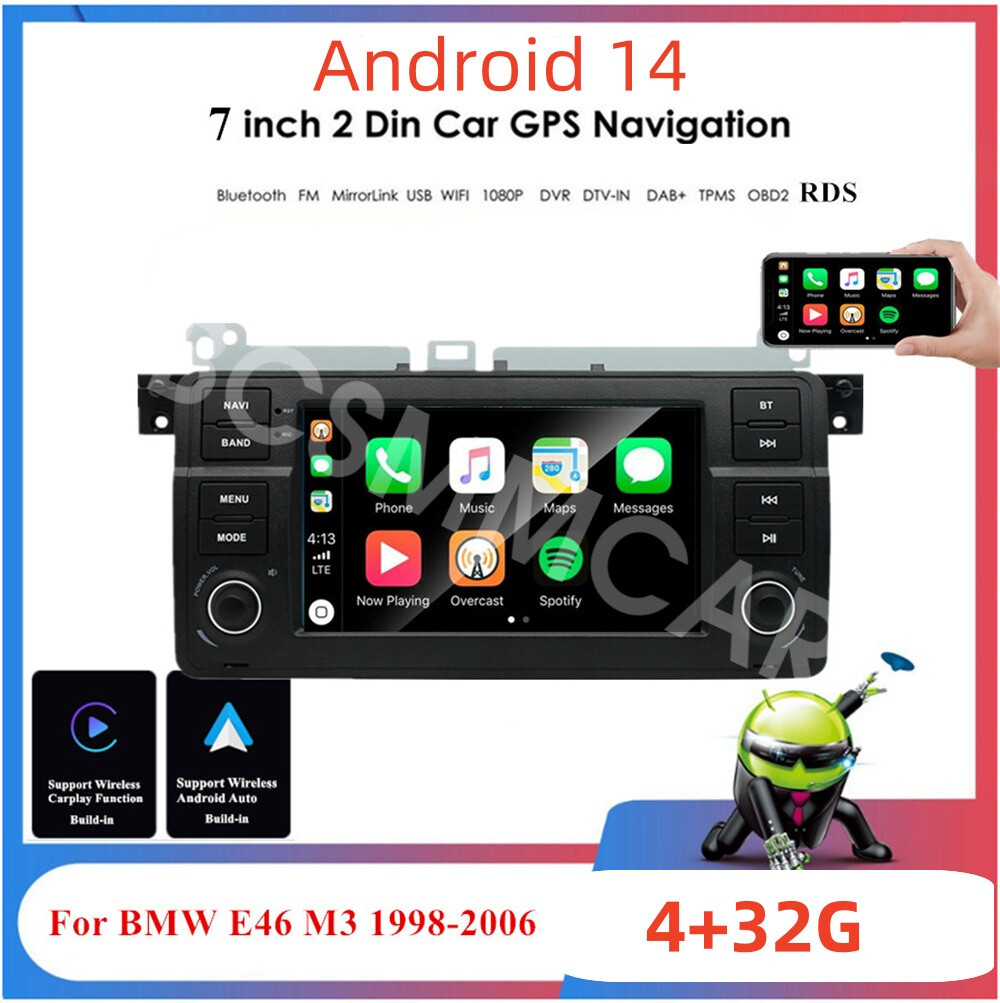 2DIN Car Radio MP5 Player Head Unit BT FM Fit For BMW E46 2-door Coupe 1999-2006