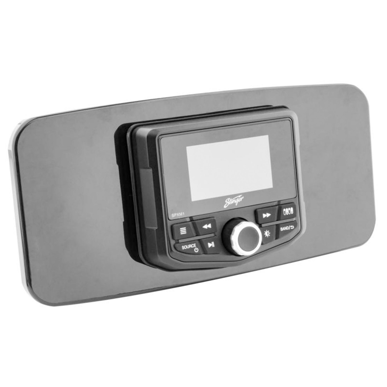 Kicker KMC4 Marine Radio With Stinger Marine SEADASH3B 3″ Radio Kit – Black