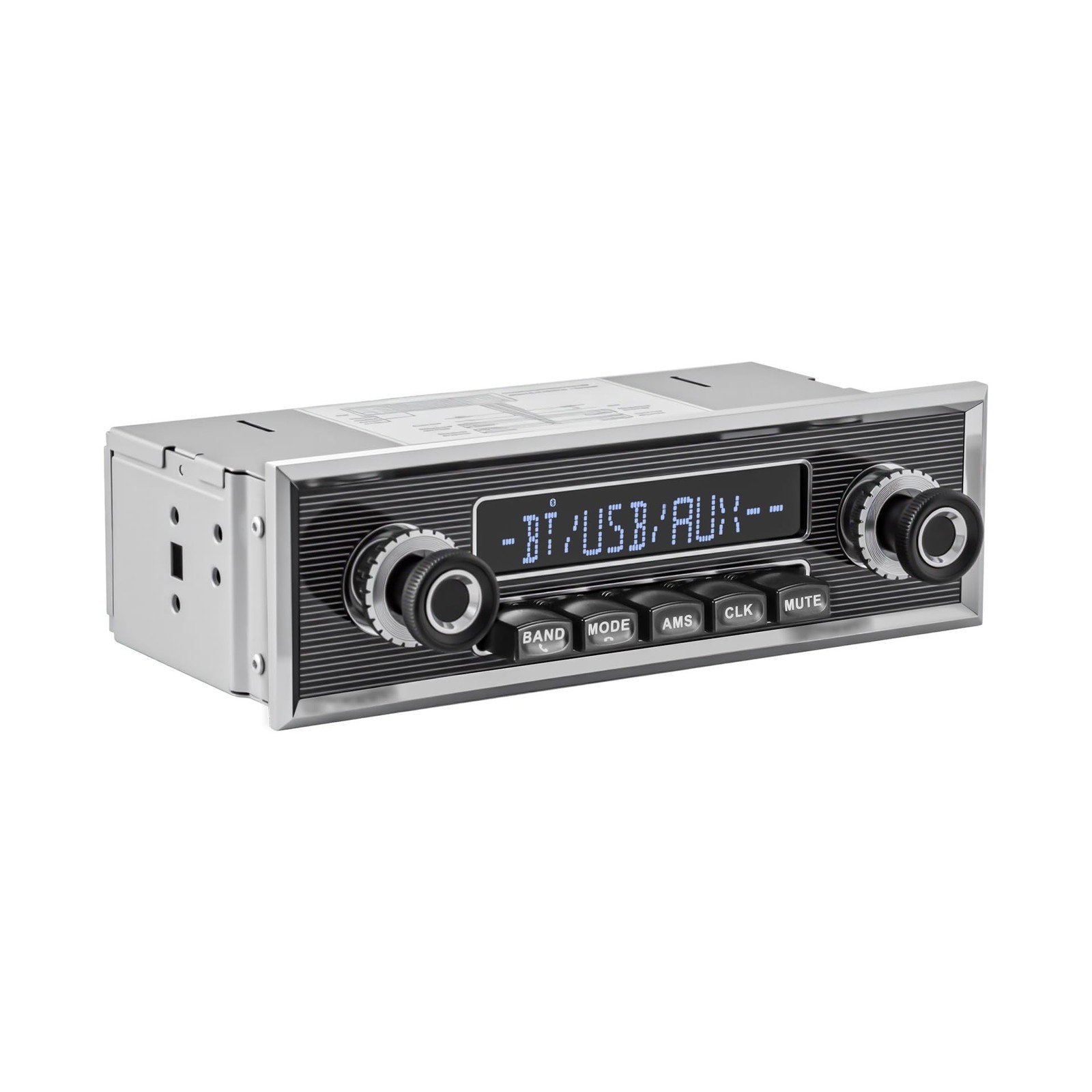 Single Din Classic Car Stereo: Vintage Retro Style Radio for Truck – Bluetoot…
