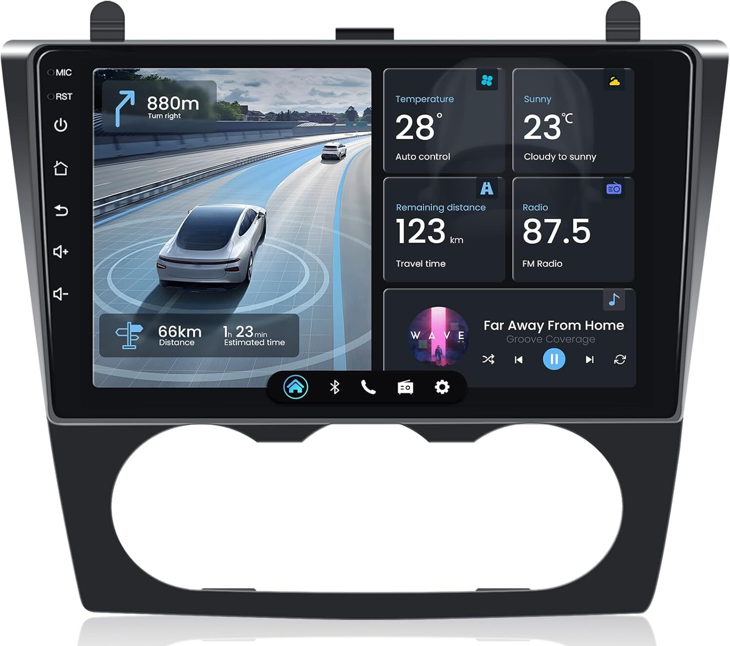 Car Radio For Nissan Altima 2008-2012: [2G+64G] 9 Inch 1280 * 800 Fit Manual A/C