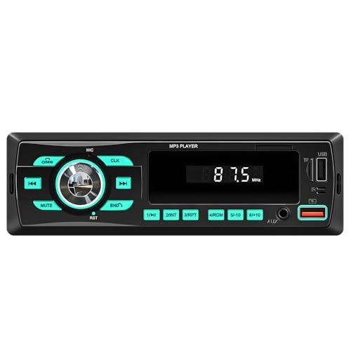 Car Radio Bluetooth Single DIN Car Stereo Audio, Car Audio with Dual P4