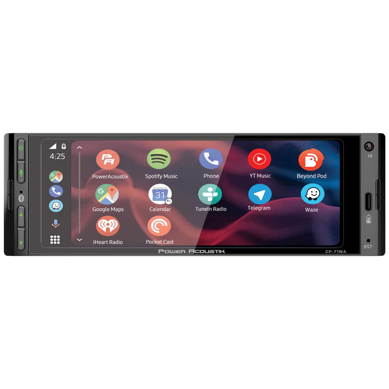 Power Acoustik CP-71WAK Single DIN 6.5″ Color Touchscreen Car Stereo with Blueto