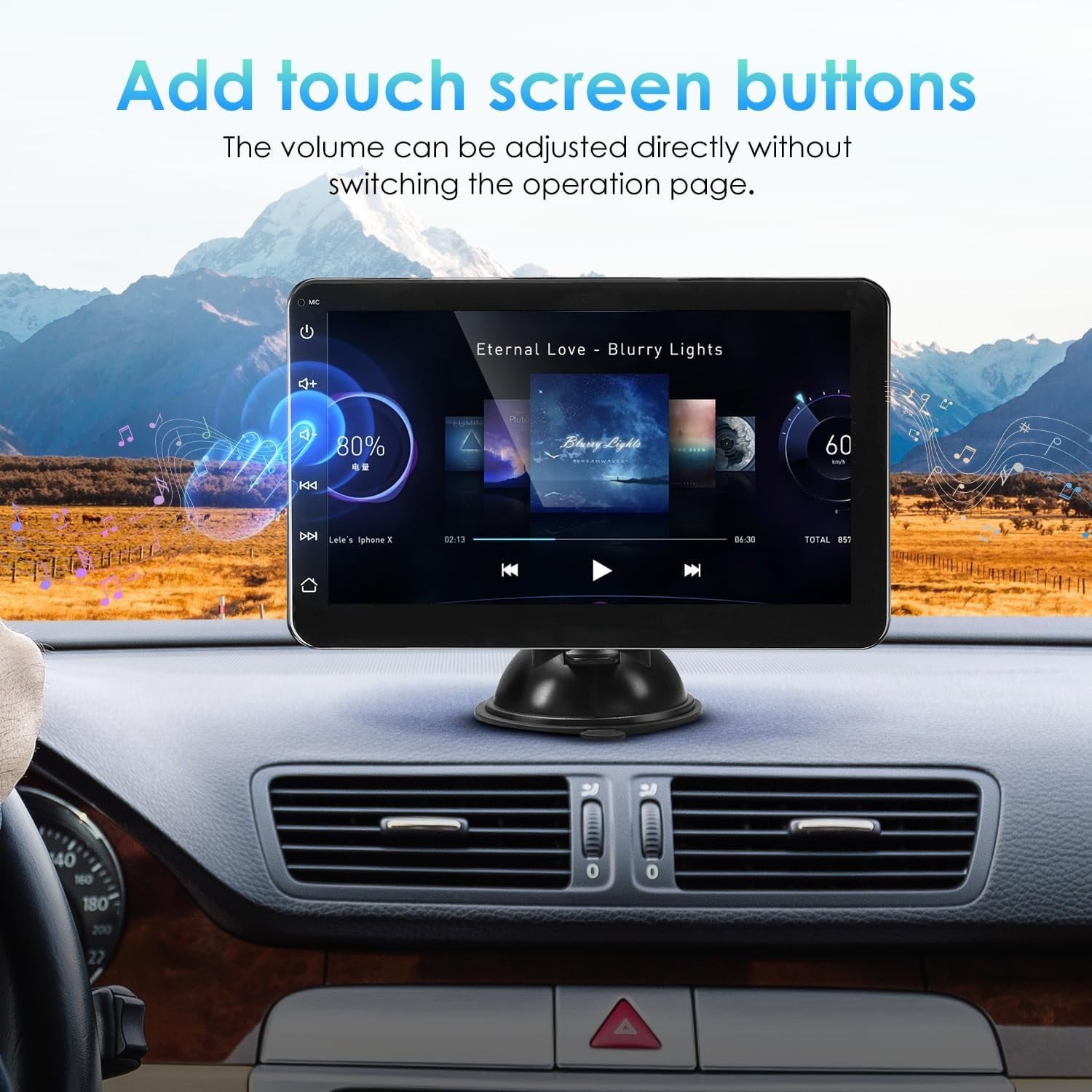 Cartreque Portable Wireless Car Stereo 7″ FHD Touchscreen USB/AUX Input™