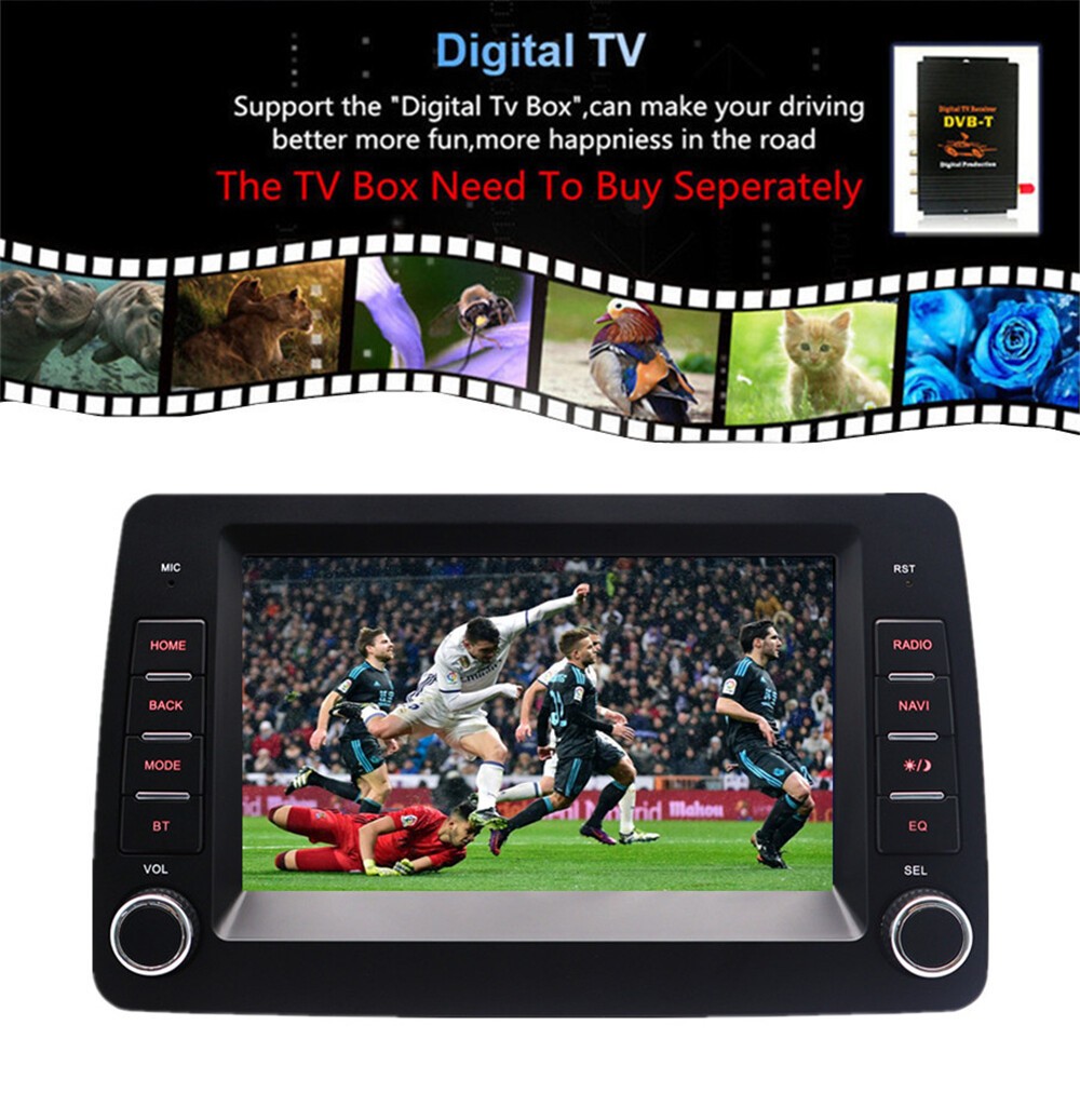 Car Stereo MP5 Player 4+32GB For Android Auto W/Camera For Fiat Panda 2003-2012