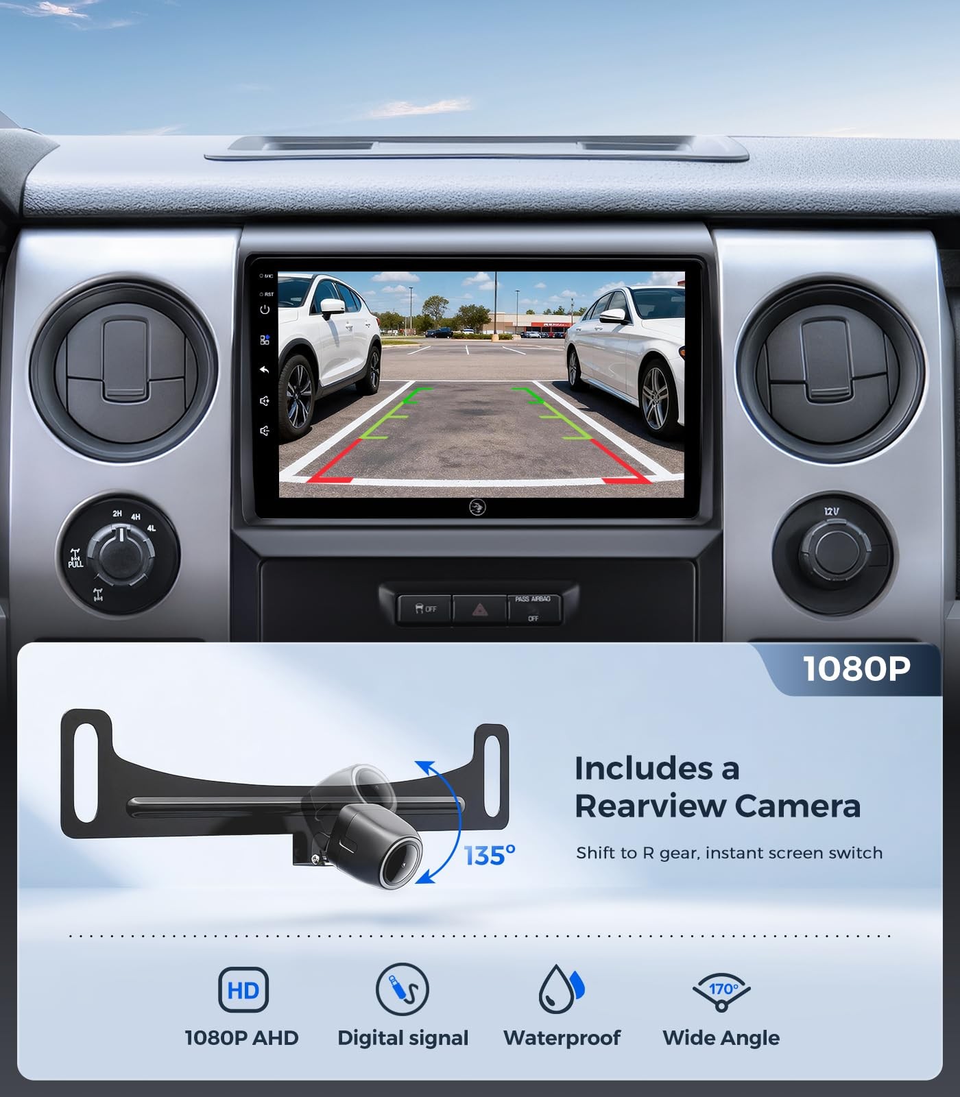 9″ QLED Fast Boot Wireless CarPlay & Android Auto Stereo for 2009-2012 Ford F150