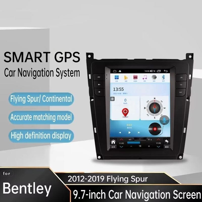 9.7” Vertical Android Radio For Bentley Flying Spur Continental CarPlay 4+64GB