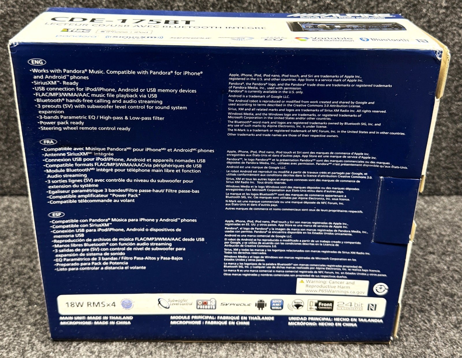 Alpine CDE-175BT BRAND NEW/EXTREMELY Hard to find, exactly as shown