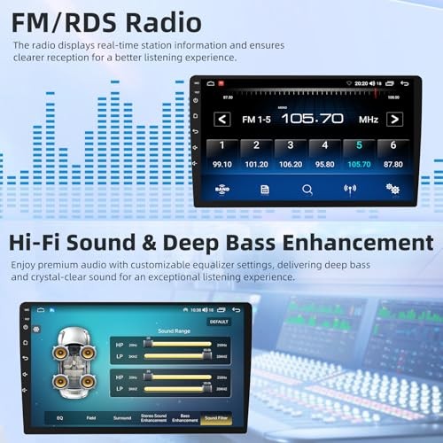 [4Core+64GB] Car Radio Stereo for Jeep Patriot Compass 2010 2011 2012 10 inch