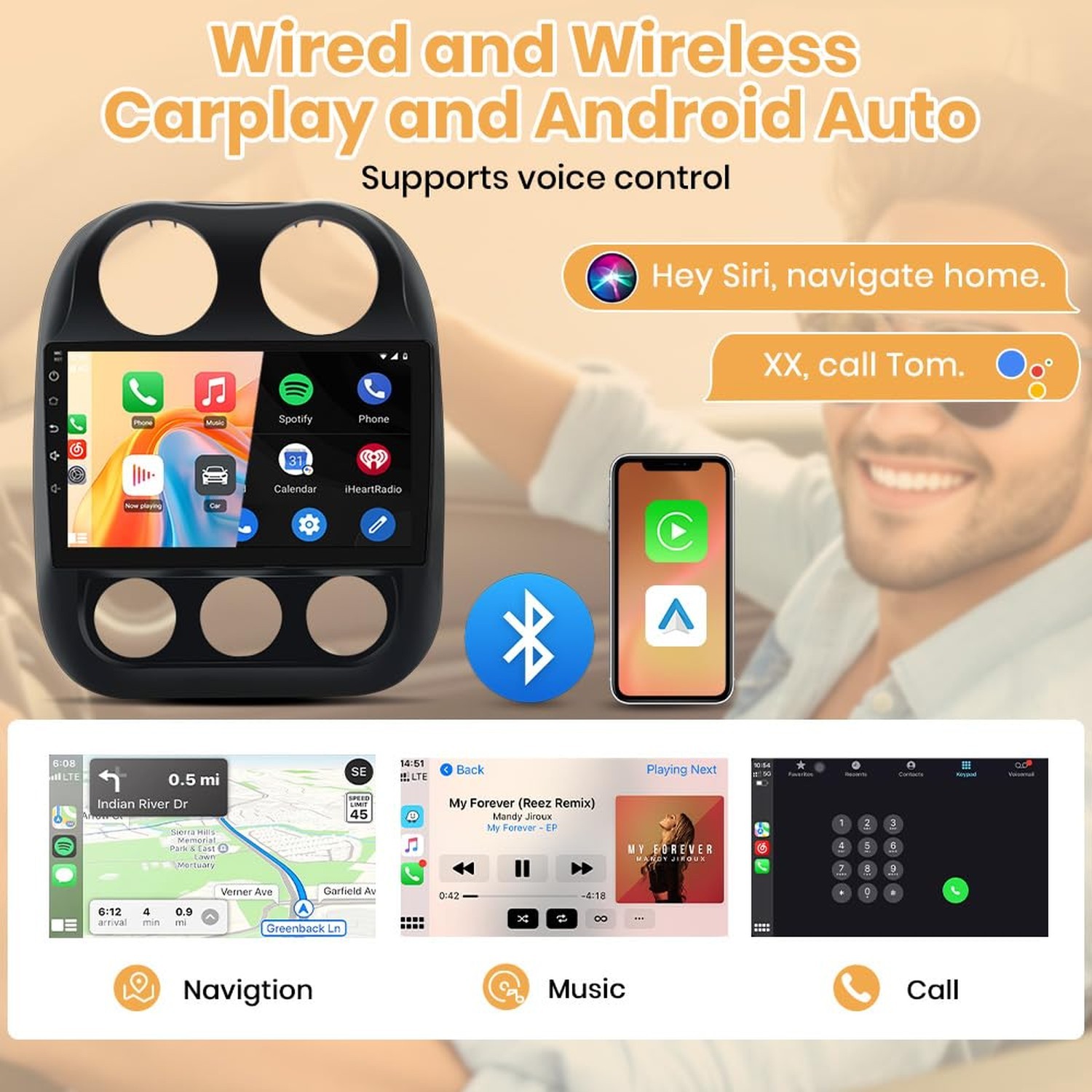 Android Radio for Jeep Compass 2010-2016, Patriot 2009-2016 with 10.1 inch To…