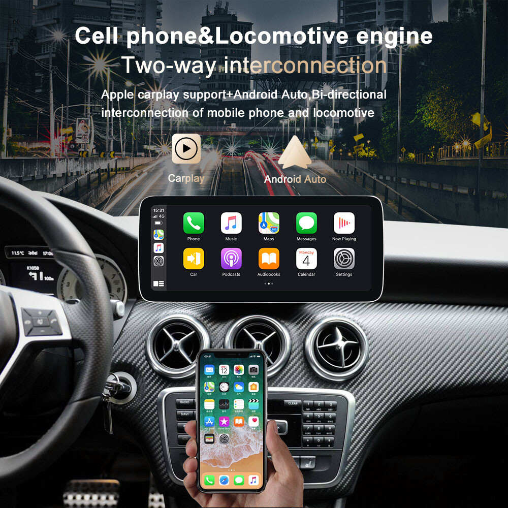 12.3″ Android13 Screen Display 8+128GB Carplay Mercedes Benz A CLA GLA 2012-2015