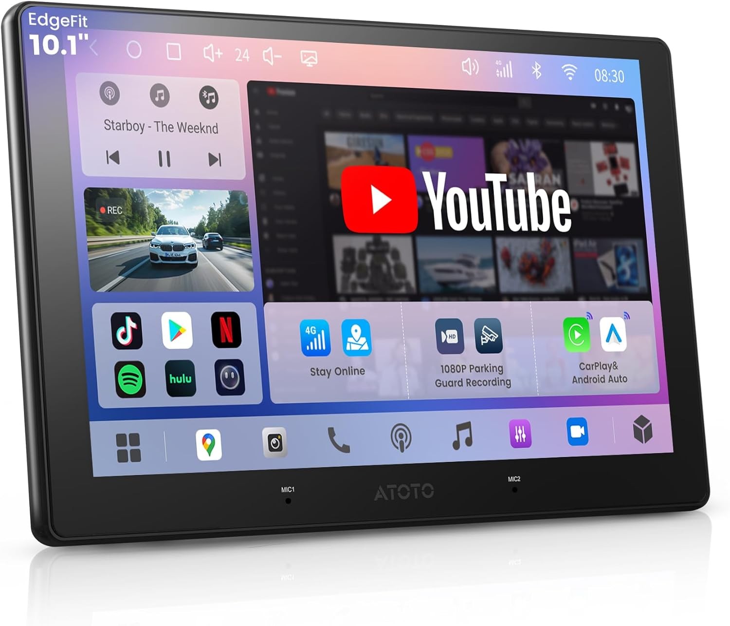 ATOTO 10.1″ S8 2 Din Car Stereo 4GB+64GB GPS GenAI All-Around Driving Protection