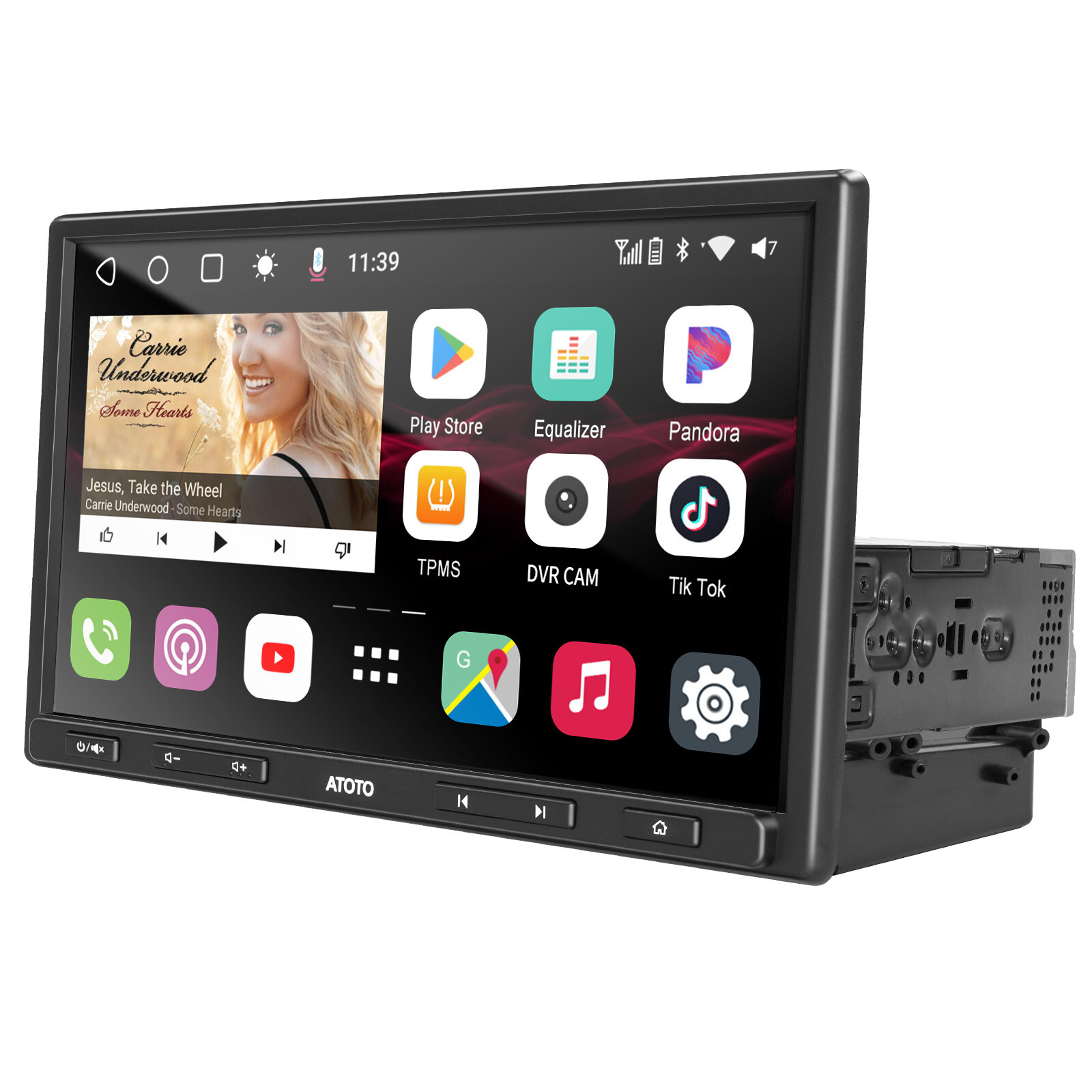 ATOTO 10in Single Din Android Car Stereo 6+128G Wireless Carplay Android Auto 4G