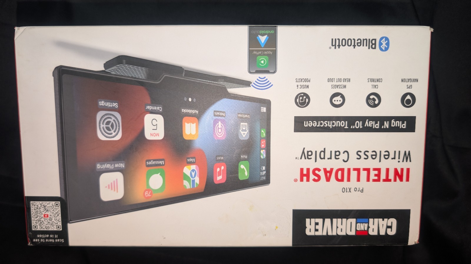 Car and Driver Intellidash Pro X10 Wireless Carplay, New, 10″ Touch Screen