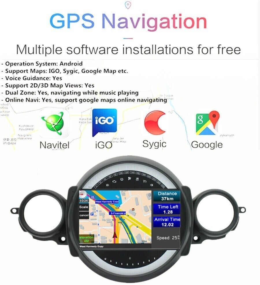 Android 13 Screen Display GPS Carplay for BMW Mini Cooper 2007-2015 MPH R60 R56