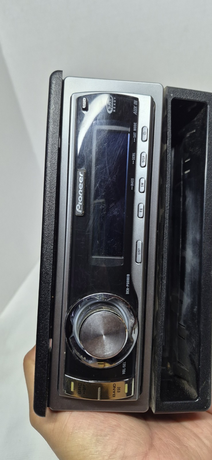 Vintage PIONEER DEH-P5900IB CD mp3 PLAYER 4V Preout REMOTE Control Blue Graphics