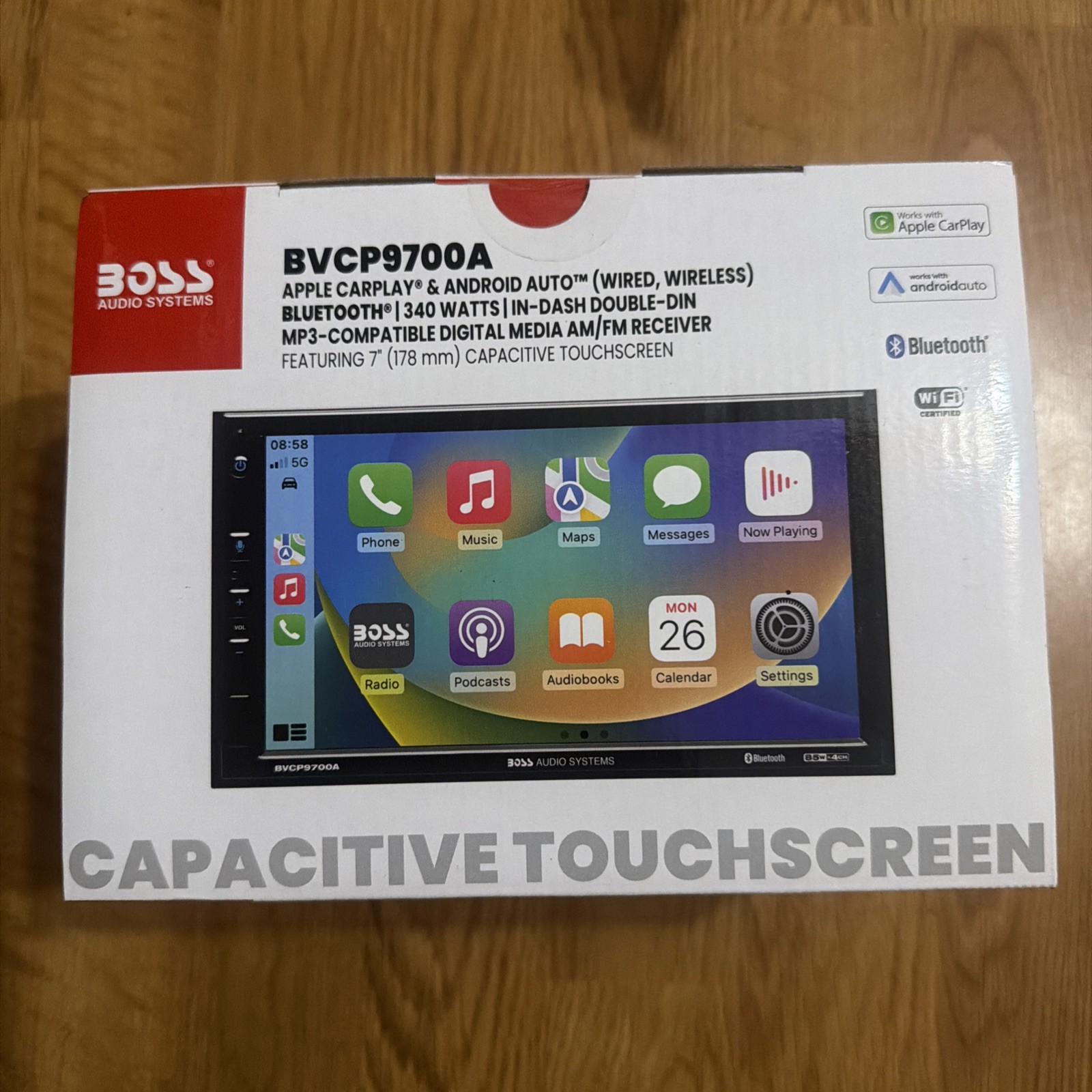 BOSS BVCP9700A-CFL 7″ Touchscreen Car Stereo Apple CarPlay Android Bluetooth