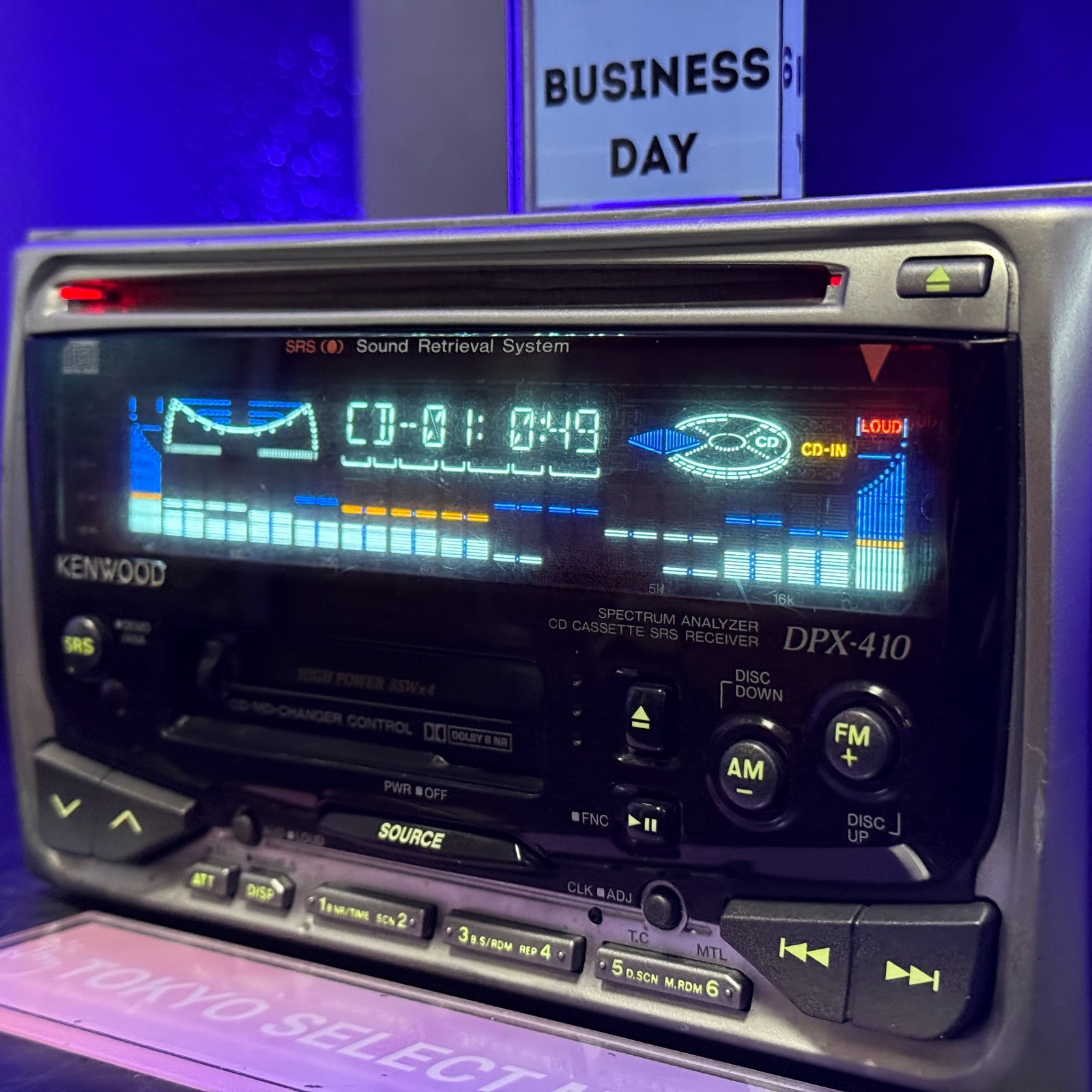 KENWOOD DPX-410 Car Audio CD Cassette Player 2DIN 1998 JDM SRS Tested In Stock