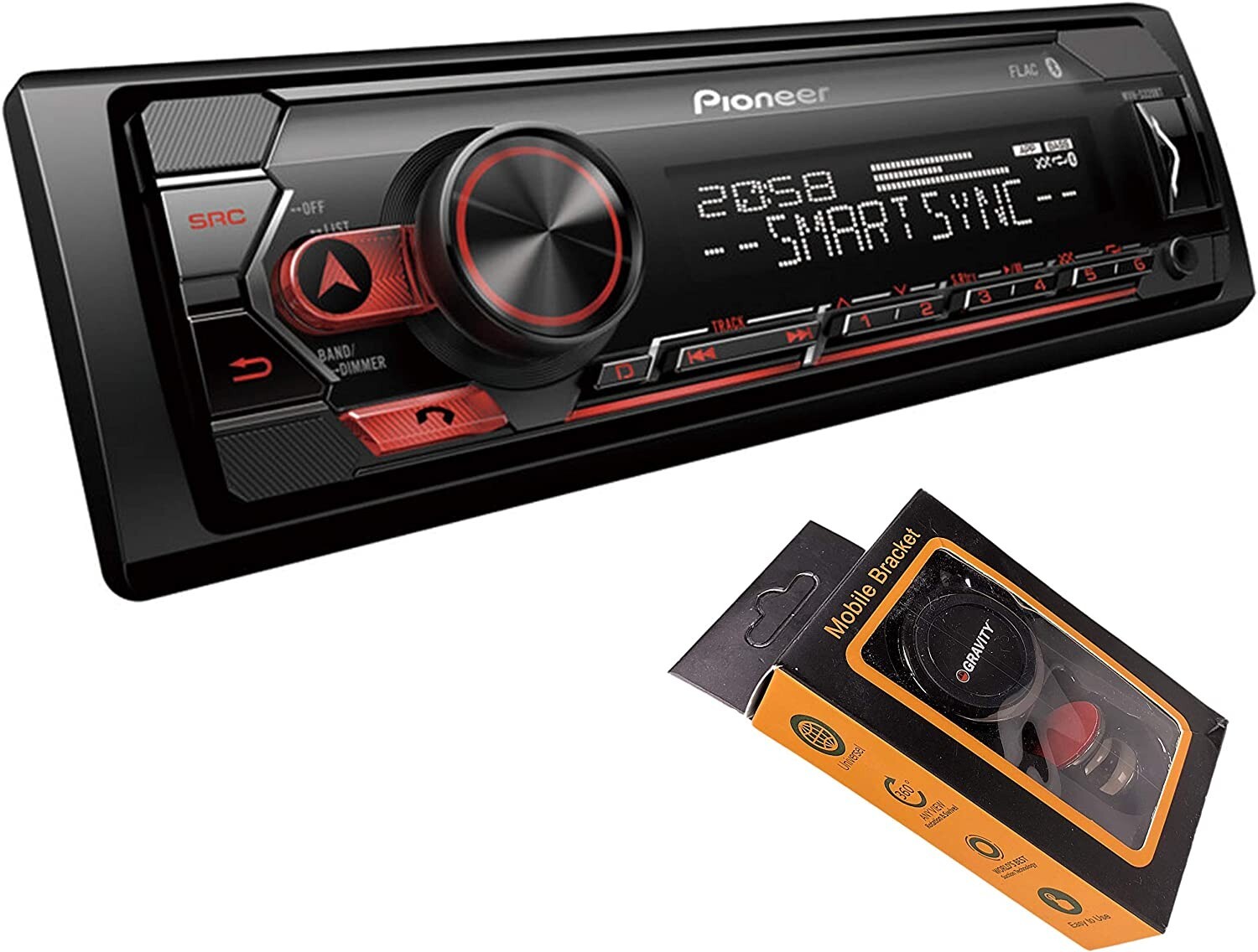 Pioneer 1 DIN Bluetooth Digital Media Receiver +4x 6.5″ Car Speaker & Magnet