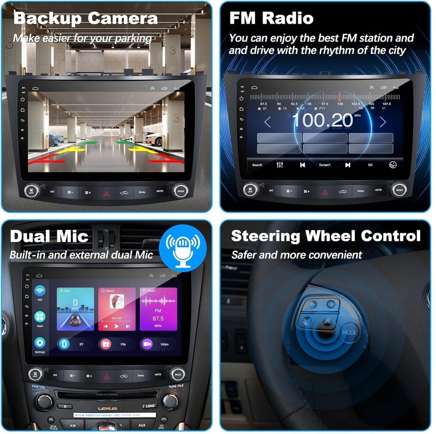 For 2006-2012 Lexus IS250 IS350 Android CarPlay Car Stereo Radio GPS Navi Player