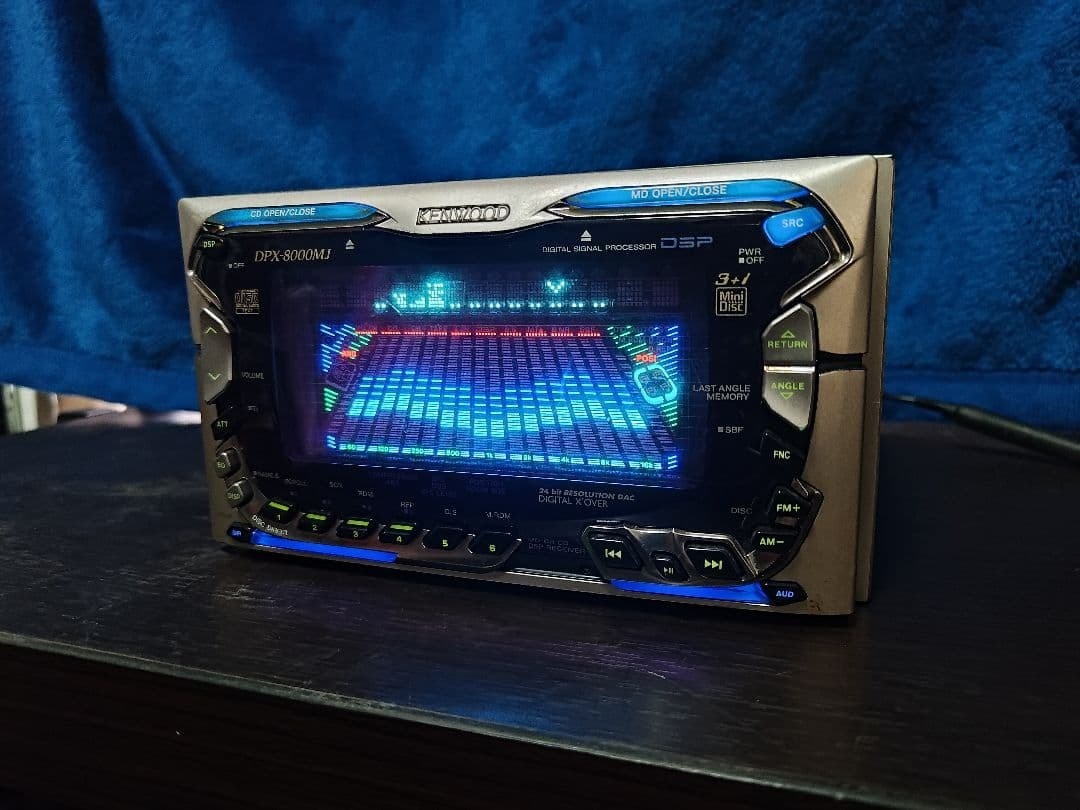 Kenwood DPX-8000MJ Dual Size MD CD DSP Car Receiver Head Unit Tested Japan