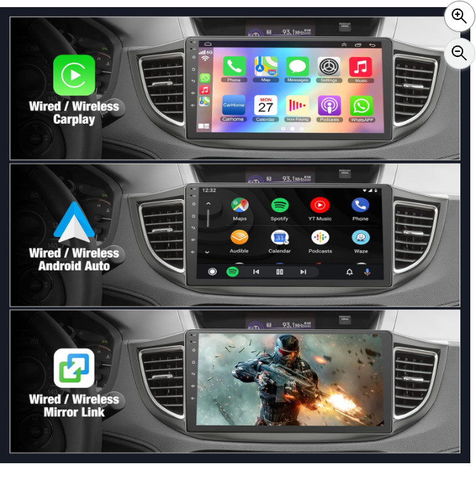 For Honda CRV 2012-2016 10.1″Car Stereo Apple CarPlay Android 13 Radio GPS Navi